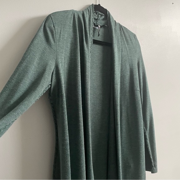 Extra Long Green Cardigan (S) - Picture 6 of 10